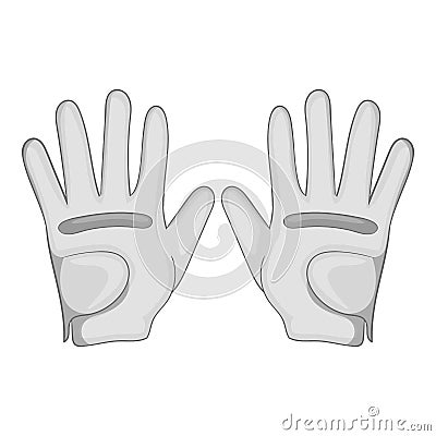 Golf gloves icon, monochrome style Vector Illustration