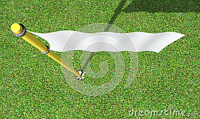 Golf Hole And Flag Stock Photo