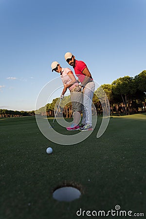 Golf instructions Stock Photo