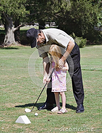 Golf Lesson Stock Photo