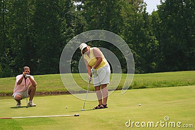 Golf Lesson Stock Photo