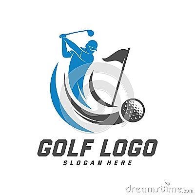 Golf logo design vector template, Vector label of golf, Logo of golf championship, illustration, Creative icon, design concept Vector Illustration