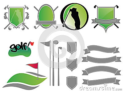 Golf Logos Vector Illustration | CartoonDealer.com #23488676