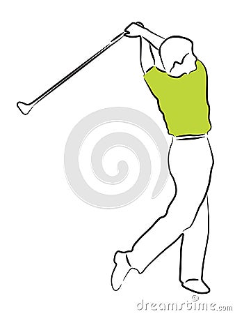 Golf Man Vector Illustration