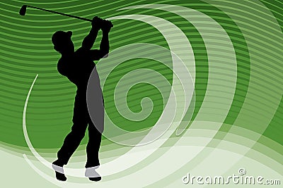 Golf Player Cartoon Illustration