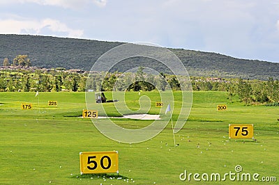 Golf practice Stock Photo