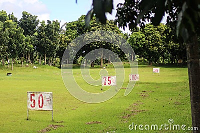 Golf Practice Range in Naga City Camarines Sur, Philippines Stock Photo