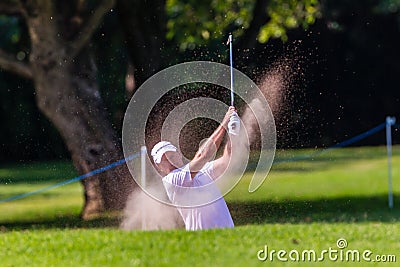 Golf Professional Richard Sterne Swinging Editorial Stock Photo