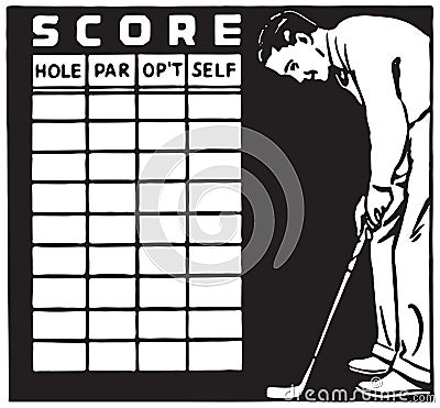 Golf Score Card Stock Photo