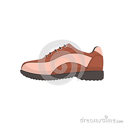 Golf shoe, golfer sport equipment cartoon vector Illustration Vector Illustration