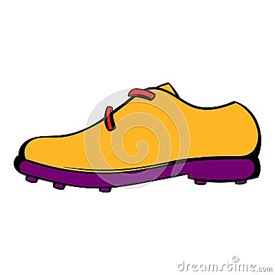 Golf shoe icon, icon cartoon Vector Illustration