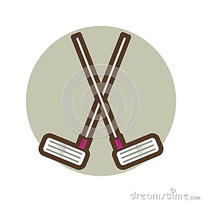 golf sticks. Vector illustration decorative design Vector Illustration