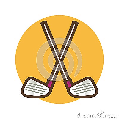 golf sticks. Vector illustration decorative design Vector Illustration