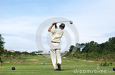 Golf Swing Stock Photo