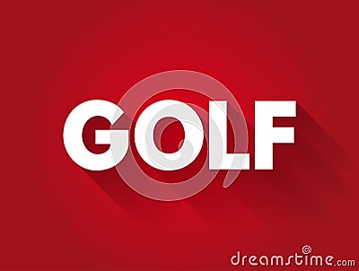 Golf text quote, sport concept background Stock Photo