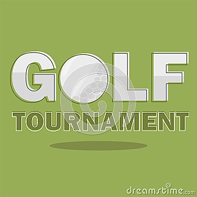 Golf tournament poster template. Flyer design. Vector illustration Vector Illustration