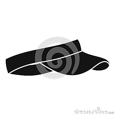 Golf visor icon, simple style Vector Illustration