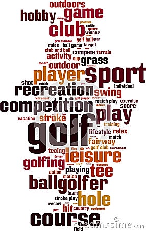 Golf word cloud Vector Illustration