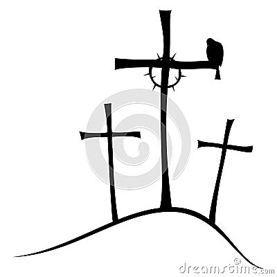 Golgotha Vector Illustration