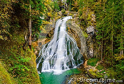 Golling Waterfall in the Alps, Austria Stock Photo