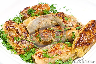 Golubci. Traditional russian food Stock Photo