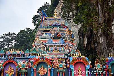 Hindu worship place at Batu Caves Editorial Stock Photo