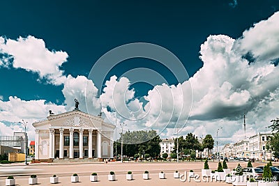 Gomel, Belarus. Building Of Gomel Regional Drama Theatre On Lenin Square Editorial Stock Photo