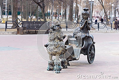 GOMEL, BELARUS - 6 March 2017: small architectural forms of BURATINO at the Puppet Theater. Editorial Stock Photo