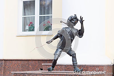 GOMEL, BELARUS - 6 March 2017: small architectural forms of BURATINO at the Puppet Theater. Editorial Stock Photo