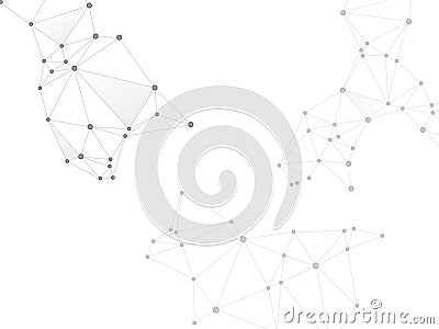 Gometric plexus structure cybernetic concept. Vector Illustration
