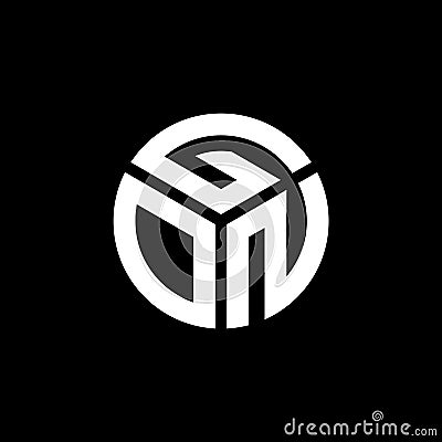 GON letter logo design on black background. GON creative initials letter logo concept. GON letter design Vector Illustration
