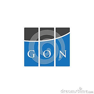 GON letter logo design on WHITE background. GON creative initials letter logo concept. GON letter design Vector Illustration