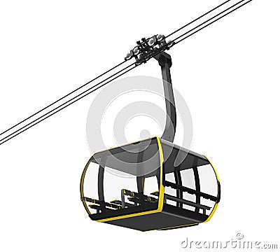 Gondola Lift Cable Car Isolated Stock Photo