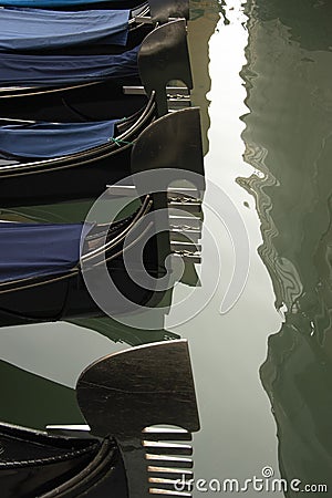 The gondola, typical boat of the city of Venice. Stock Photo