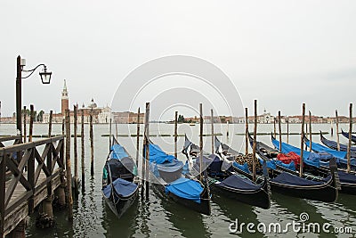 The gondola, typical boat of the city of Venice. Stock Photo
