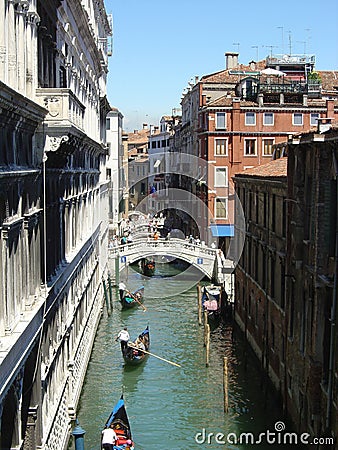 Gondolas traffic Stock Photo