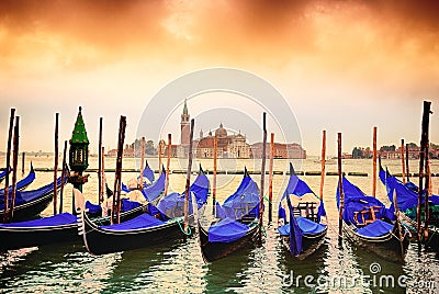 Gondolas in Venezia Stock Photo