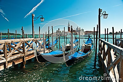 Gondolas in Venice Stock Photo