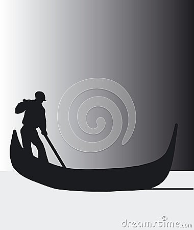 The gondolier Vector Illustration