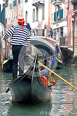 Gondolla boat in Venice Editorial Stock Photo