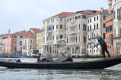 Gondolla boat in Venice Editorial Stock Photo