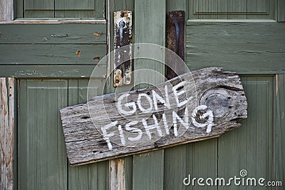 Gone Fishing. Stock Photo