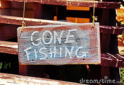 Gone Fishing Stock Photo
