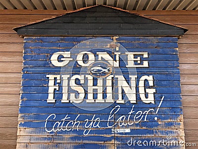 Gone Fishing Stock Photo