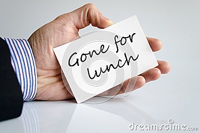 Gone for lunch concept Stock Photo