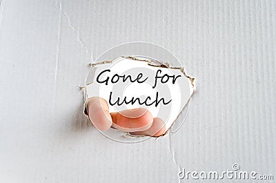 Gone for lunch concept Stock Photo