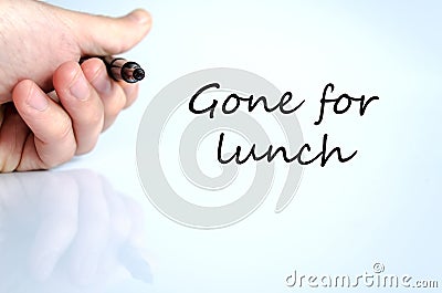 Gone for lunch concept Stock Photo