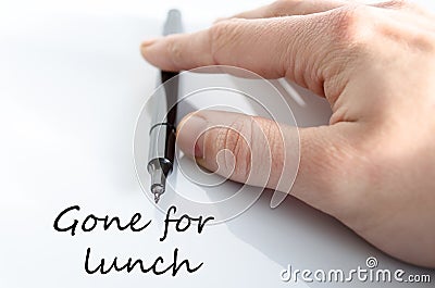 Gone for lunch concept Stock Photo