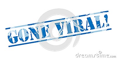 Gone viral blue stamp Stock Photo