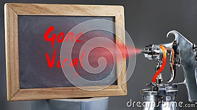 Gone Viral Sign. Stock Photo